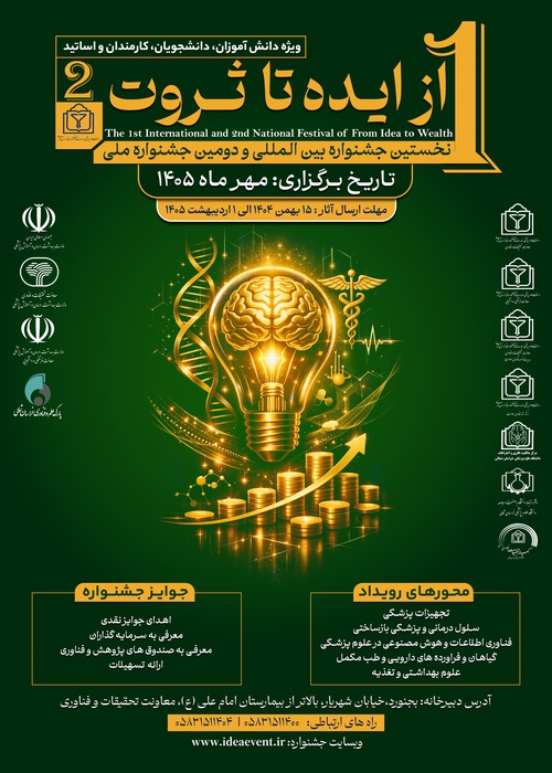 نخستین جشنواره بین المللی و دومین جشنواره ملی از ایده تا ثروت